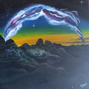 TABLEAU ACRYLIQUE "Nuit lactée de printemps"