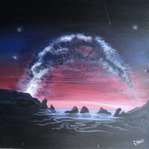 TABLEAU ACRYLIQUE "Un été sous ma voie lactée"